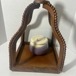 New Studio Art Pottery Ceramic Round Butterbell Purple Glazed Signed by Artist